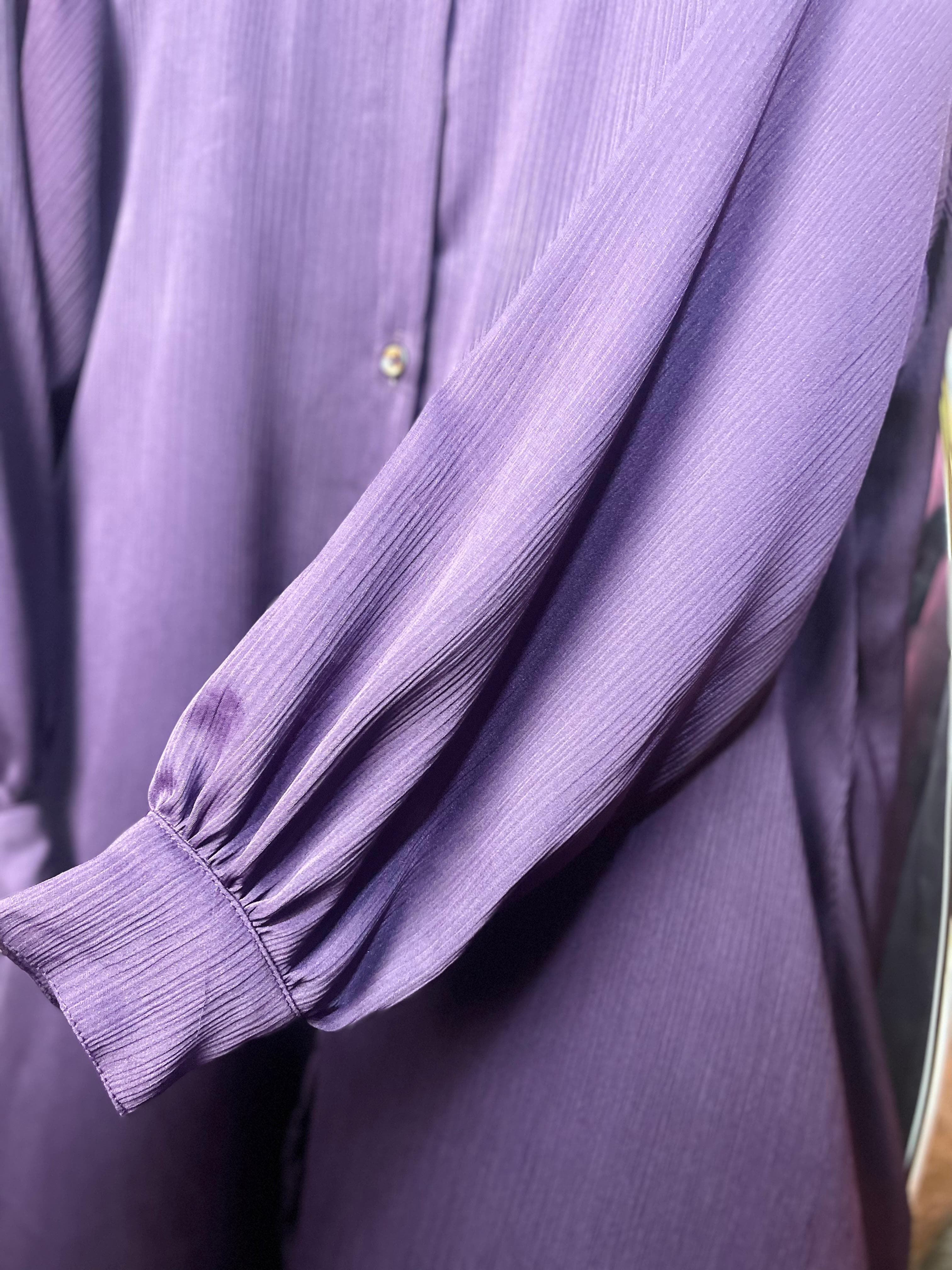 Purple Zoom Nida Open Button Abaya view 3